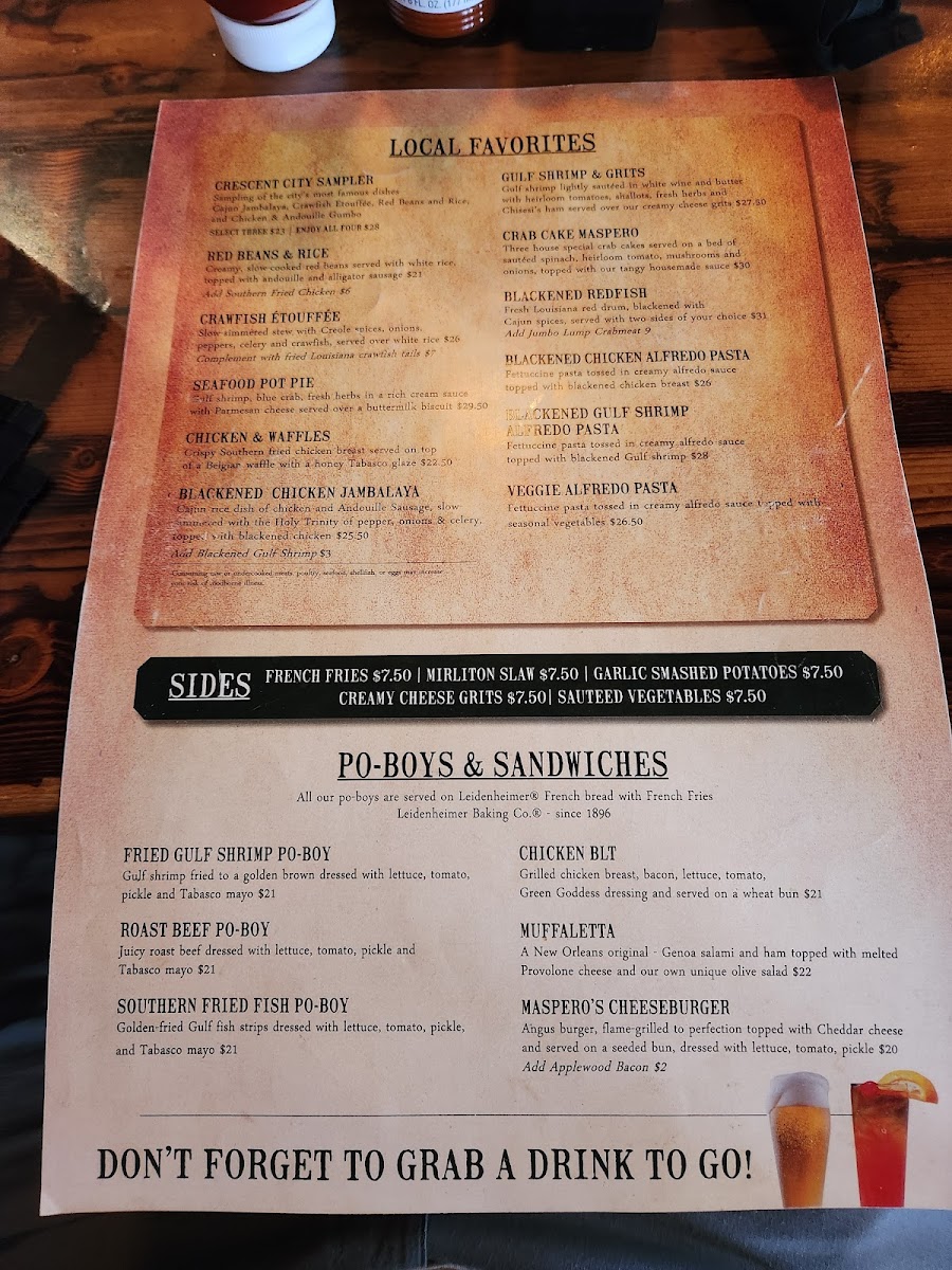 The Original Pierre Maspero's Menu - Image 5