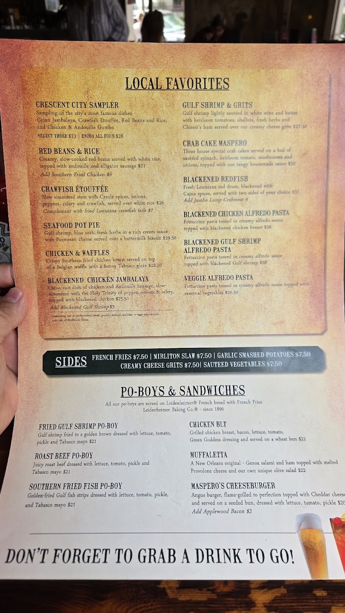 The Original Pierre Maspero's Menu - Image 6